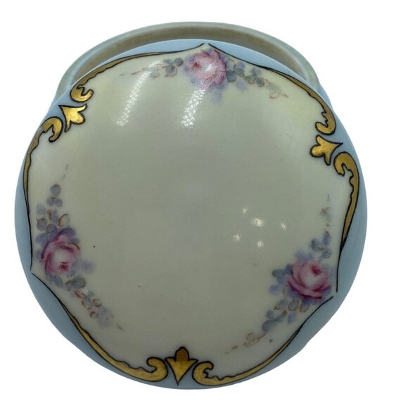 Antique Limoges Porcelain Trinket Box With Hand-Painted Floral Design - Picture 4 of 7